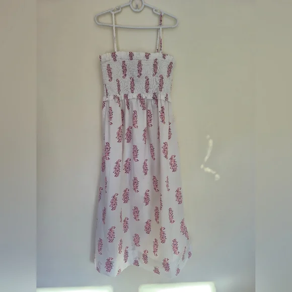 J.Crew Smocked Cotton Poplin Dress - Picture 6 of 9